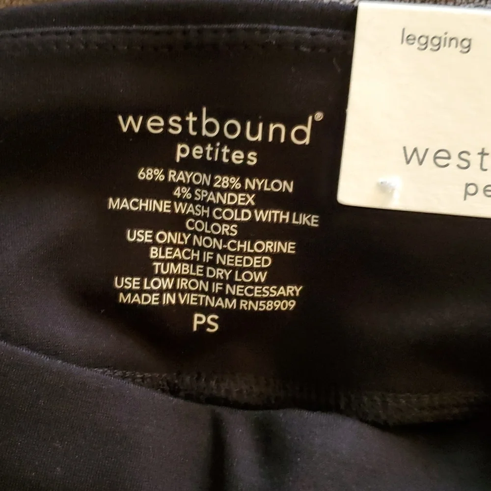 Westbound Petites Black Leggings Small NWT - Picture 9 of 12